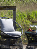 Natal Lounge-Set Polyrattan, grau – 2 Stühle, Tisch & Kissen Living Nordic