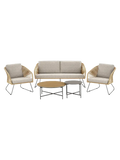 Novella Lounge-Set Stahl Gartenmöbel-Set Living Nordic beige/sand