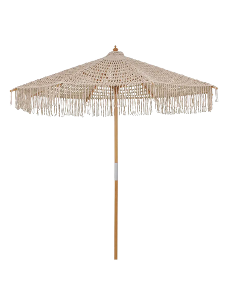 Martos Sonnenschirm gestrickt Baumwolle, beige Sonnenschirm Living Nordic