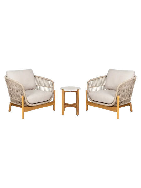 Terracina Gartenmöbel-Set Beistelltisch und 2 lounge chairs, Größe S Gartenmöbel-Set Living Nordic