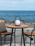 Cleveland Beistelltisch Teak/Metall, schwarz Rahmen Beistelltisch Living Nordic