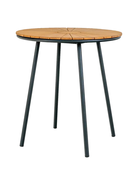 Cleveland Beistelltisch Teak/Metall, schwarz Rahmen Beistelltisch Living Nordic