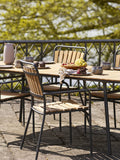 Cleveland Esszimmerstuhl Teak/Metall, schwarz Rahmen Esszimmerstuhl Living Nordic