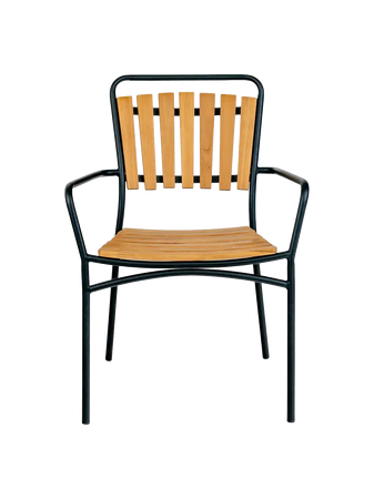 Cleveland Esszimmerstuhl Teak, schwarzer Metallrahmen Esszimmerstuhl Living Nordic