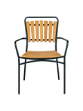 Cleveland Esszimmerstuhl Teak/Metall, schwarz Rahmen Esszimmerstuhl Living Nordic