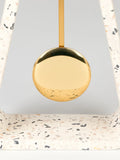 Pendulum Time Wanduhr in Terrazzo Weiß, Detail