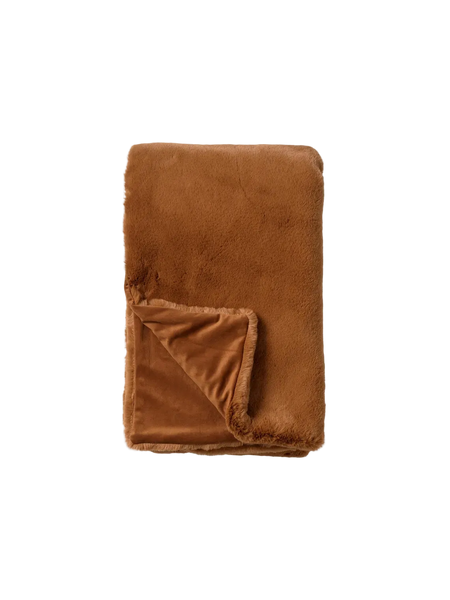 Wohndecke | Plaid Zinzi Tobacco Brown - von LIVING Collection online kaufen bei LIVINGforme.