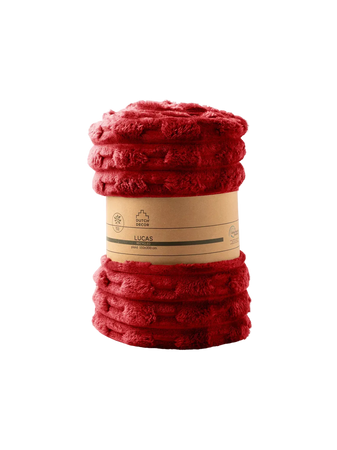 Wohndecke | Plaid Lucas Recycled Merlot - von LIVING Collection online kaufen bei LIVINGforme.