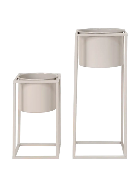 Marla Blumentopf-Set Stahl Dekotopf Living Nordic
