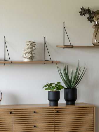 Fulda Blumentopf-Set Metall, schwarz Dekotopf Living Nordic