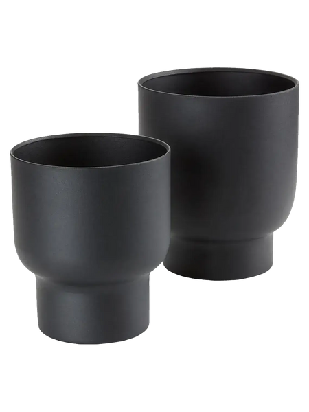 Fulda Blumentopf-Set Metall, schwarz Dekotopf Living Nordic
