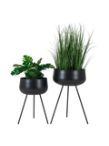 Ardola Blumentopf-Set Stahl, schwarz Dekotopf Living Nordic