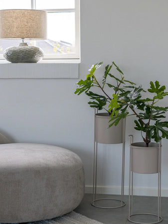 Rabo Blumentopf-Set Stahl, sand Dekotopf Living Nordic