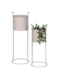 Rabo Blumentopf-Set Stahl, sand Dekotopf Living Nordic