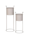 Rabo Blumentopf-Set Stahl, sand Dekotopf Living Nordic