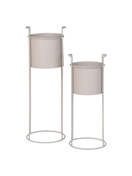 Rabo Blumentopf-Set Stahl, sand Dekotopf Living Nordic