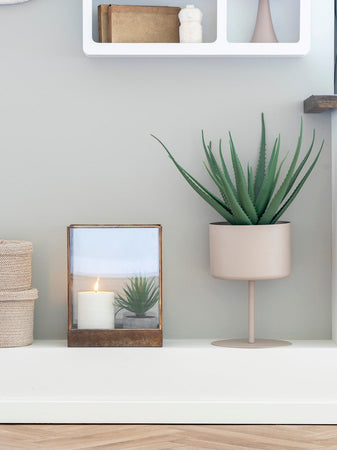 Trofa Blumentopf Stahl, sand Dekotopf Living Nordic