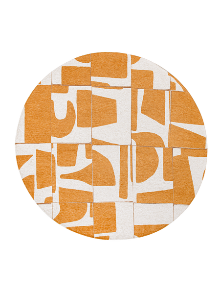 Runder Teppich | Craft Papercut Runder Teppich Curry | Art.-Nr. 9367 - von Louis de Poortere online kaufen bei LIVINGforme.