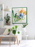 Leinwandbild Confidential Green | Mixed Paintings
