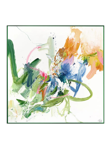 Leinwandbild Confidential Green | Mixed Paintings