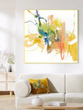 Leinwandbild Confidential Yellow | Mixed Paintings