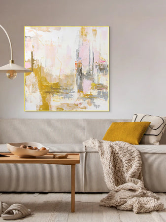 Leinwandbild New Age Yellow 1 | Mixed Paintings