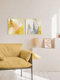 Leinwandbild New Age Yellow 2+3 (2er-Set) | Mixed Paintings