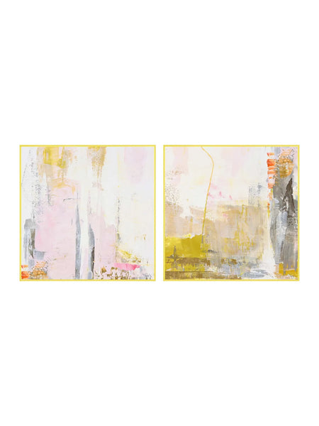 Leinwandbild New Age Yellow 2+3 (2er-Set) | Mixed Paintings