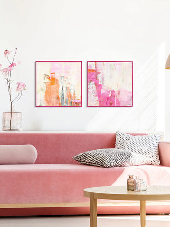 Leinwandbild New Age Pink 2+3 (2er-Set) | Mixed Paintings