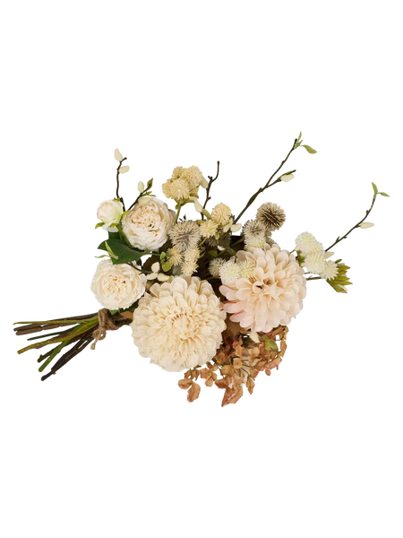Caffè Latte Kunstblumen-Strauß künstlich flowers meliert Kunstblume Living Nordic