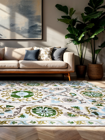 Teppiche | Antiquarian Suzani Teppich - Slavia | Art.-Nr. 9732 - von Louis de Poortere online kaufen bei LIVINGforme.