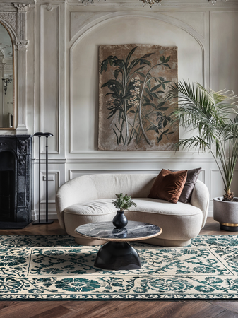 Teppiche | Antiquarian Suzani Teppich - Notos | Art.-Nr. 9733 - von Louis Depoortere online kaufen bei LIVINGforme.