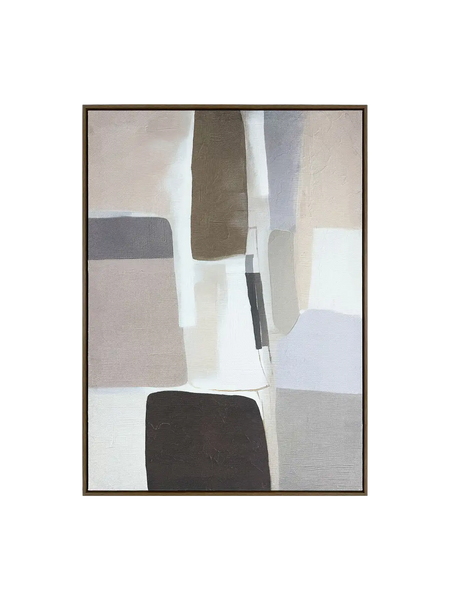 Reinders Clay Fields – Textured Canvas Abstract Wandbild 78 x 100 cm Wandbild Reinders