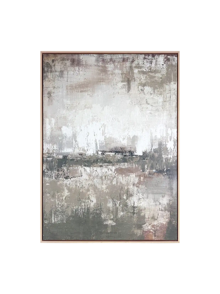 Subtle Tension – Abstraktes Leinwandbild, minimalistisch, gerahmt, 78 x 100 cm Wandbild Reinders