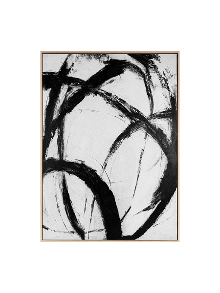 Reinders Black Rythm – Textured Canvas Abstract Wandbild 78 x 100 cm Wandbild Reinders