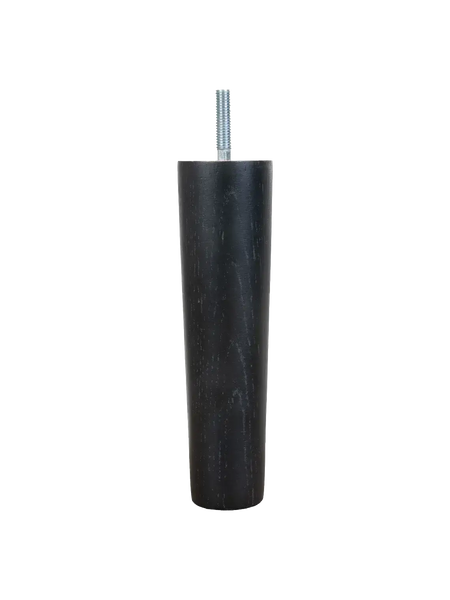Lido Möbelfüße Möbelzubehör Living Nordic 4,5x4,5x16,5 cm Holz Buche schwarz lackiert