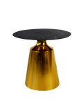 Beistelltische | Beistelltisch Black Marble, Stein, Metall - gold, schwarzer Marmor - von LIVING online kaufen bei LIVINGforme.