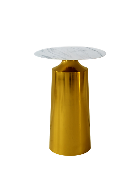 Beistelltische | Beistelltisch White Marble, Metall - gold, weißer marmor - von LIVING online kaufen bei LIVINGforme.