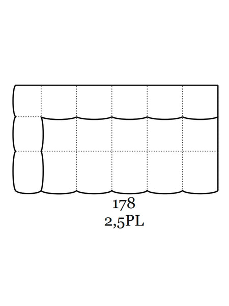 Kolle Sofa | "2,5-Sitzer Element mit 1 Armlehne links"