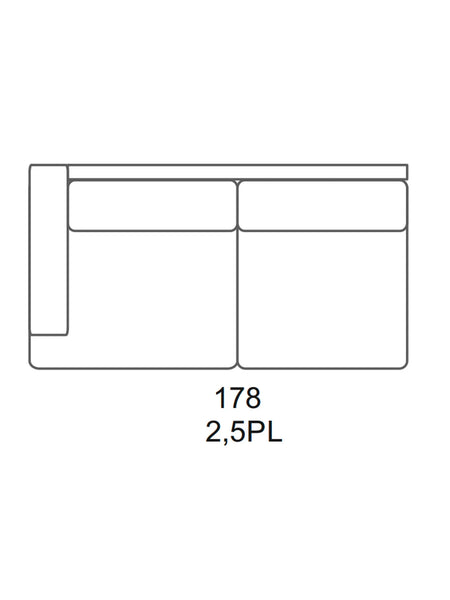Pura Sofa | "2,5-Sitzer Element mit 1 Armlehne links"