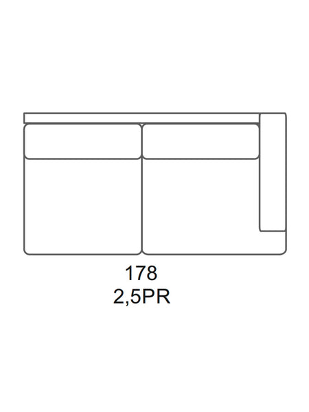 Pura Sofa | "2,5-Sitzer Element mit 1 Armlehne rechts"