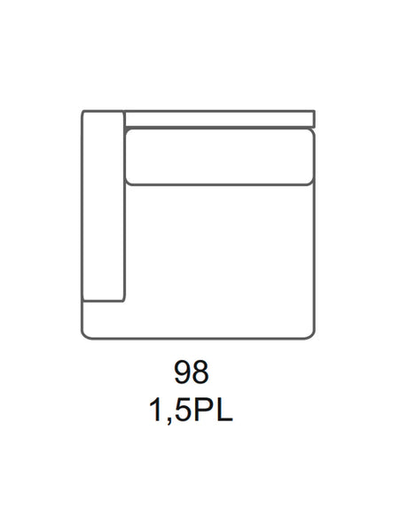 Pura Sofa | "1,5-Sitzer Element mit 1 Armlehne links"
