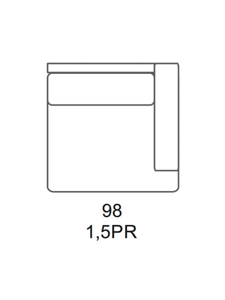 Pura Sofa | "1,5-Sitzer Element mit 1 Armlehne rechts"