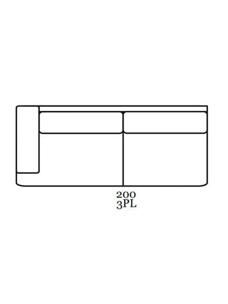 Mila Sofa | "3-Sitzer Element mit 1 Armlehne links"