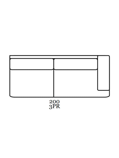 Mila Sofa | "3-Sitzer Element mit 1 Armlehne rechts"
