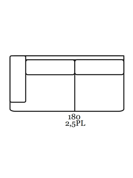 Mila Sofa | "2,5-Sitzer Element mit 1 Armlehne links"