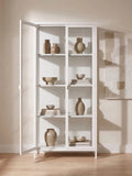 Brisbane Vitrine weiß, 80 x 35 x 175 cm Vitrine Living Nordic