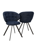 2er-Set Stuhl | 2er-Set Stuhl Nottingham Twill - Dunkelblau von Akante online kaufen bei LIVINGforme.