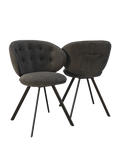 2er-Set Stuhl | 2er-Set Stuhl Nottingham Twill - Anthrazit von Akante online kaufen bei LIVINGforme.