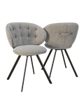 2er-Set Stuhl | 2er-Set Stuhl Nottingham Twill - Hellgrau von Akante online kaufen bei LIVINGforme.
